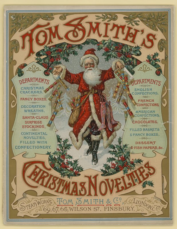 Tom Smith & Co Ltd ، تحف عيد الميلاد ، المفرقعات لعيد الميلاد ، غلاف الكتيب بواسطة مدرسة اللغة الإنجليزية