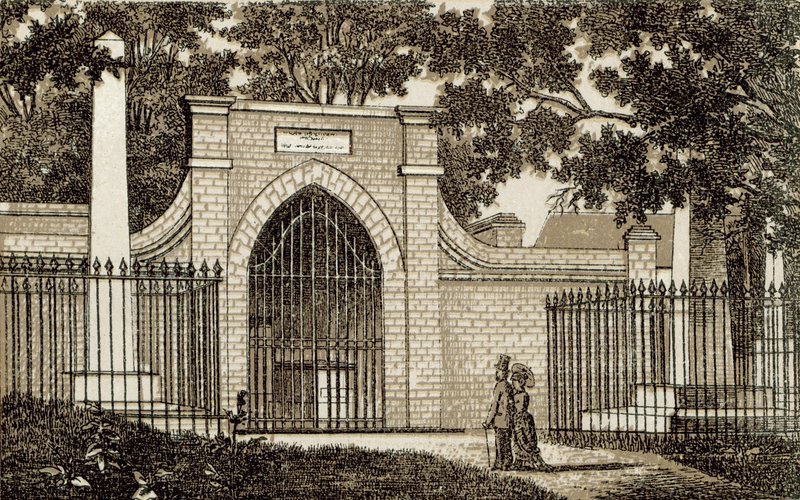 Tomb of Washington, Mt Vernon (litho) بواسطة مدرسة اللغة الإنجليزية