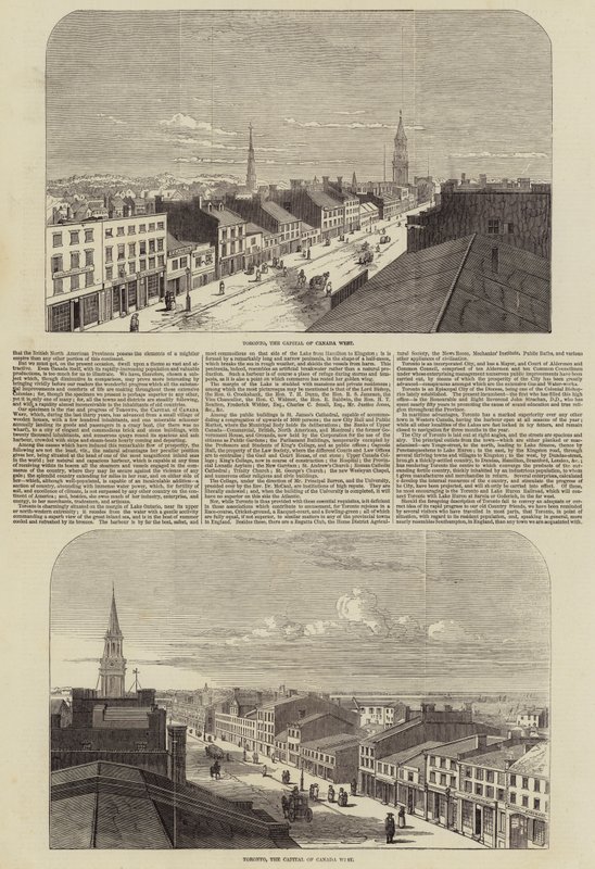 Toronto, the Capital of Canada West (engraving) بواسطة مدرسة اللغة الإنجليزية