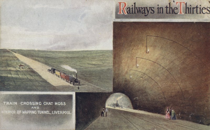قطار عبور Chat Moss و Interior of Wapping Tunnel ، ليفربول بواسطة مدرسة اللغة الإنجليزية