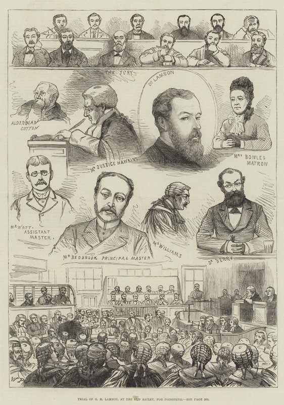 محاكمة GH Lamson ، في Old Bailey ، بسبب التسمم بواسطة مدرسة اللغة الإنجليزية