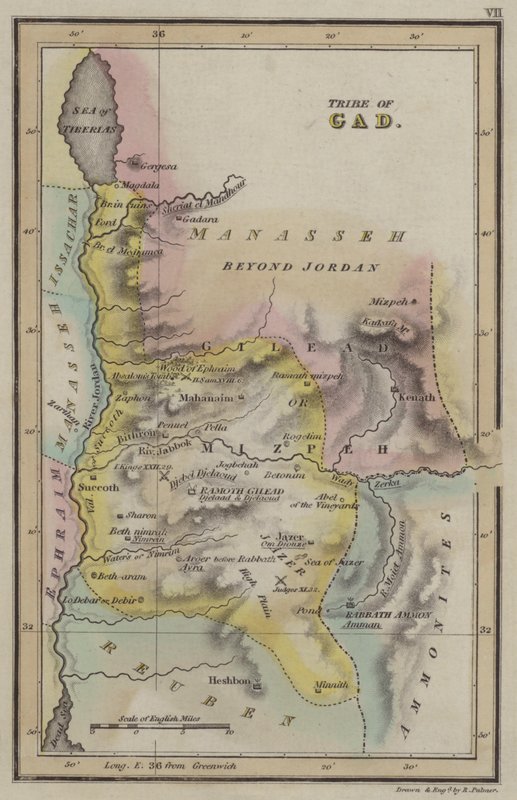 Tribe of Gad (coloured engraving) بواسطة مدرسة اللغة الإنجليزية
