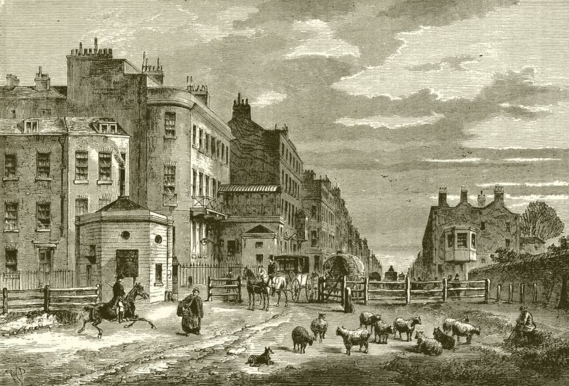 Tyburn Turnpike ، 1820 بواسطة مدرسة اللغة الإنجليزية