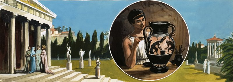 المونتاج المجهول حول القطع الأثرية القديمة بواسطة مدرسة اللغة الإنجليزية