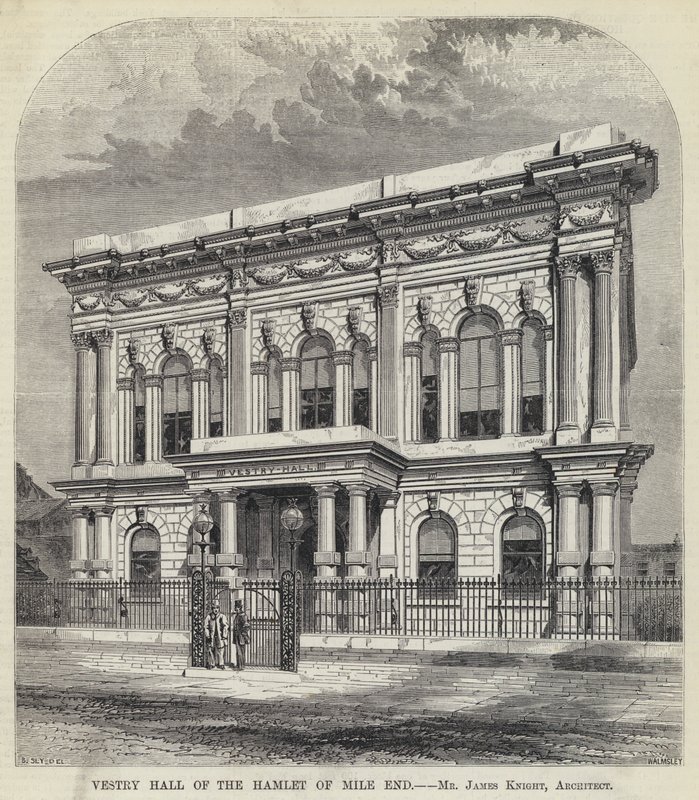 Vestry Hall of the Hamlet of Mile End (نقش) بواسطة مدرسة اللغة الإنجليزية