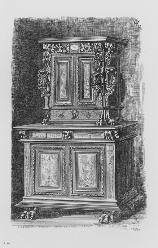 متحف فيكتوريا وألبرت: Sideboard ، عصر النهضة الفرنسية ، حوالي 1500 بواسطة مدرسة اللغة الإنجليزية