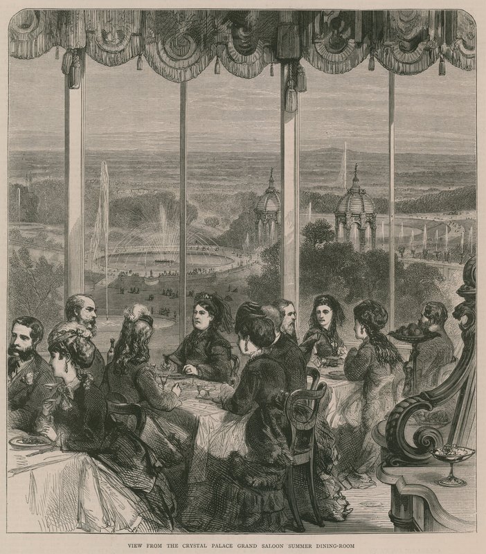 منظر من غرفة الطعام Crystal Palace Grand Saloon الصيفية بواسطة مدرسة اللغة الإنجليزية