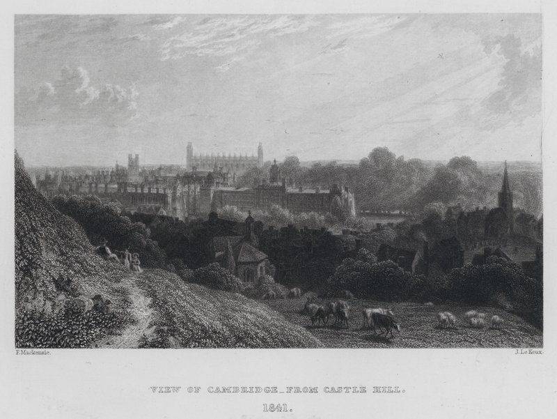 View of Cambridge, from Castle Hill (engraving) بواسطة مدرسة اللغة الإنجليزية