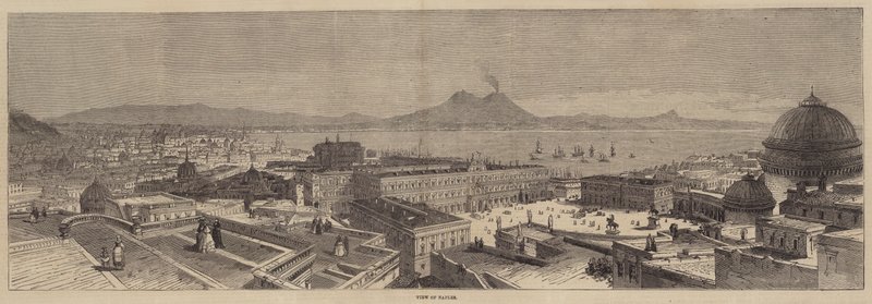 View of Naples (engraving) بواسطة مدرسة اللغة الإنجليزية