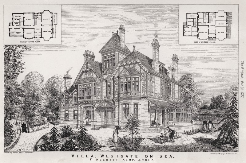 Villa, Westgate on Sea (engraving) بواسطة مدرسة اللغة الإنجليزية