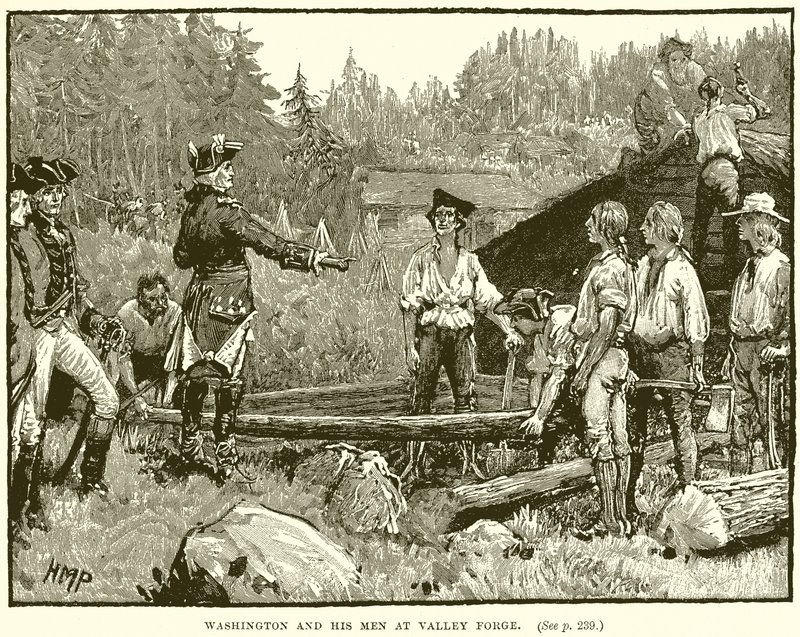 واشنطن ورجاله في Valley Forge بواسطة مدرسة اللغة الإنجليزية