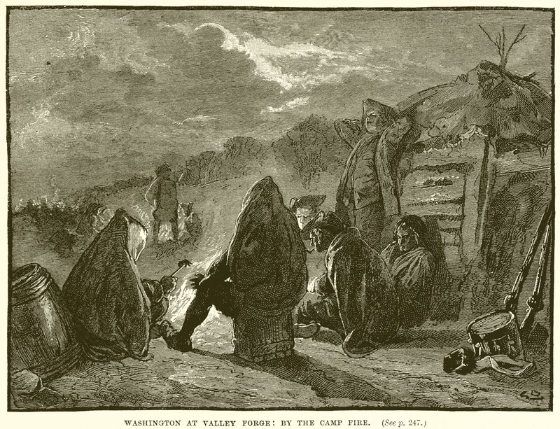 واشنطن في Valley Forge: By the Camp Fire بواسطة مدرسة اللغة الإنجليزية
