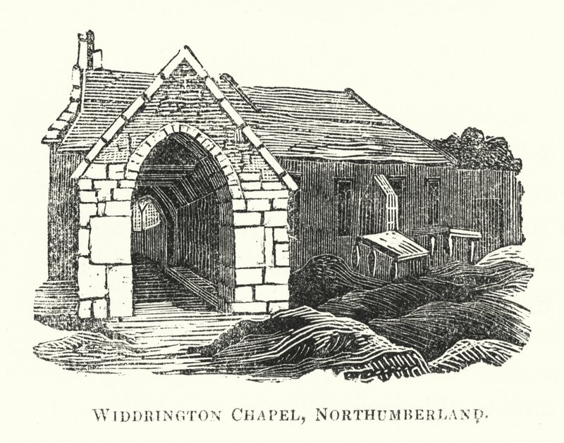 Widdrington Chapel, Northumberland (engraving) بواسطة مدرسة اللغة الإنجليزية