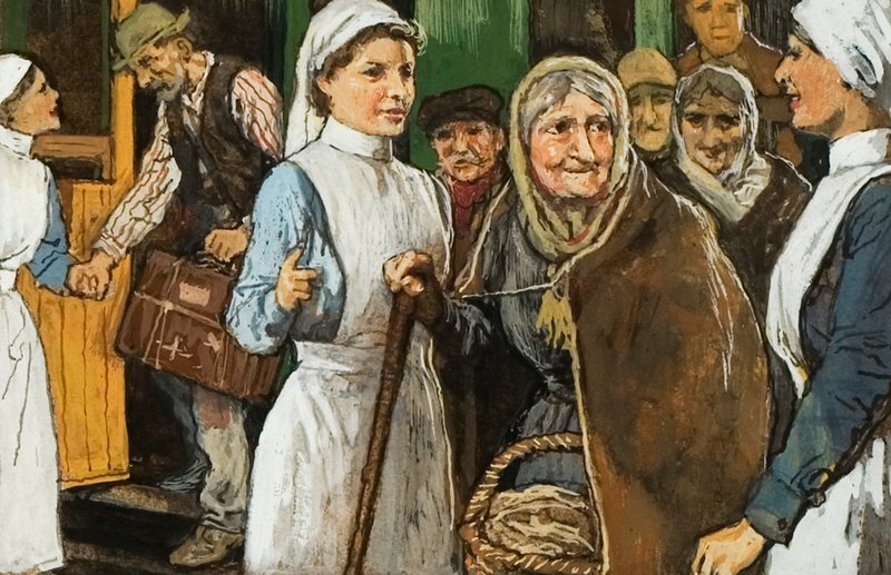 النساء كممرضات في الحرب العالمية الأولى بواسطة مدرسة اللغة الإنجليزية