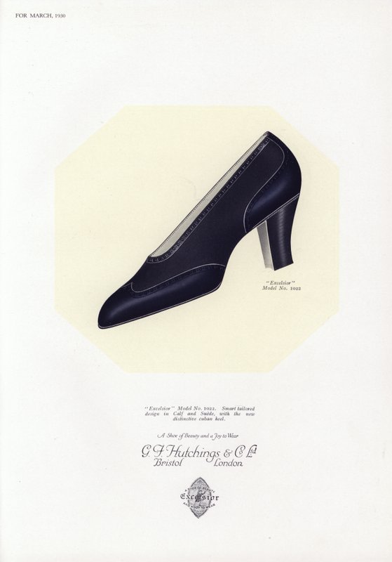 إعلان الأحذية النسائية ، 1930s بواسطة مدرسة اللغة الإنجليزية
