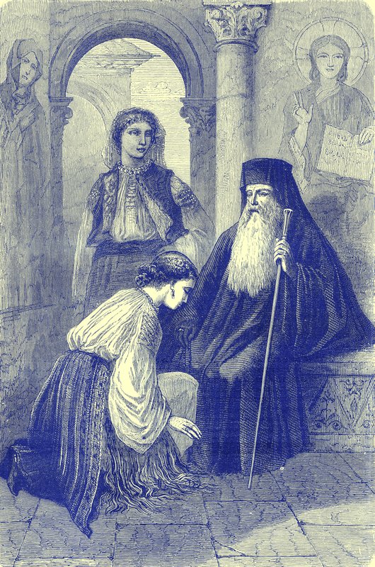 العبادة في رومانيا ، رسم توضيحي من Illustrated Travels ، تم تحريره بواسطة HW Bates ، تم نشره عام 1880 (صورة محسنة رقميًا) بواسطة مدرسة اللغة الإنجليزية