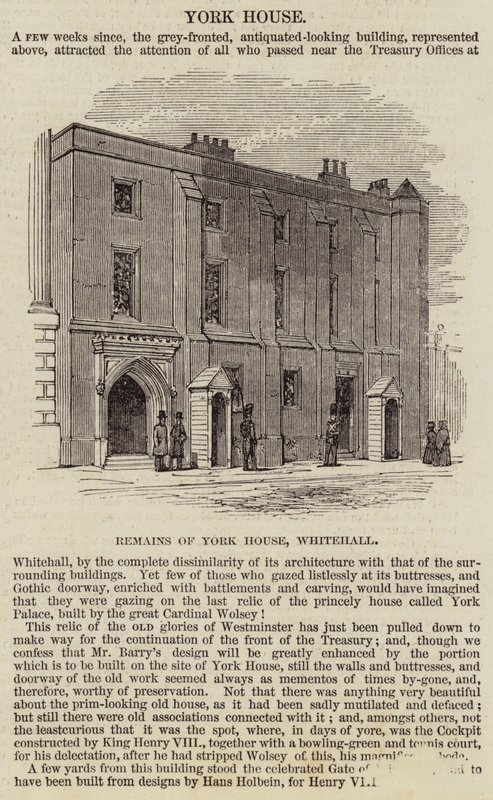 York House, Whitehall (engraving) بواسطة مدرسة اللغة الإنجليزية