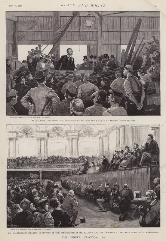 مشاهد من حملة الانتخابات البريطانية العامة لعام 1892 (ليتو) بواسطة اينوك وارد