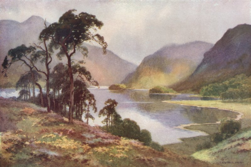 Thirlmere و Helvellyn (لون ليثو) بواسطة إرنست ويليام هاسلهوست