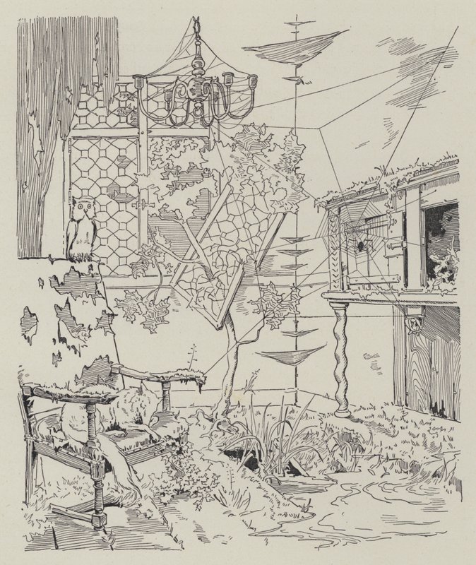 مشهد من La Dame de Gai-Fredon ، بواسطة Quatrelles (Ernest L'Epine) (litho) بواسطة يوجين (بعد) كوربوين
