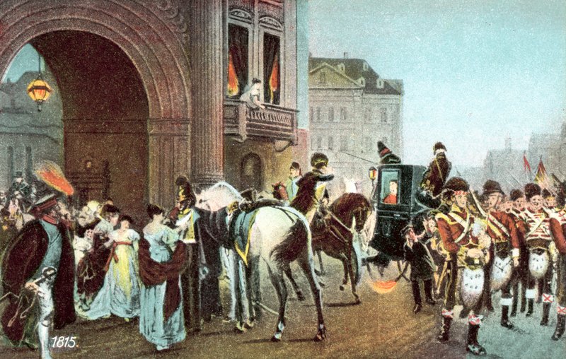 1815 ، 16 يونيو 1815 ، نهاية الكرة بواسطة المدرسة الأوروبية
