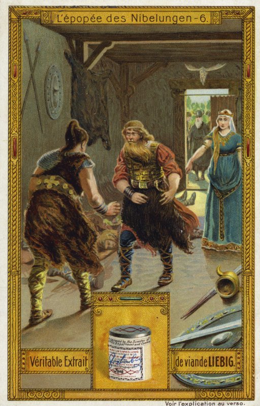 مشهد من Nibelungenlied بواسطة المدرسة الأوروبية