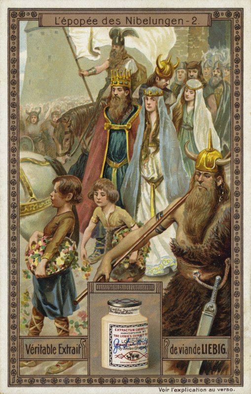 مشهد من Nibelungenlied بواسطة المدرسة الأوروبية