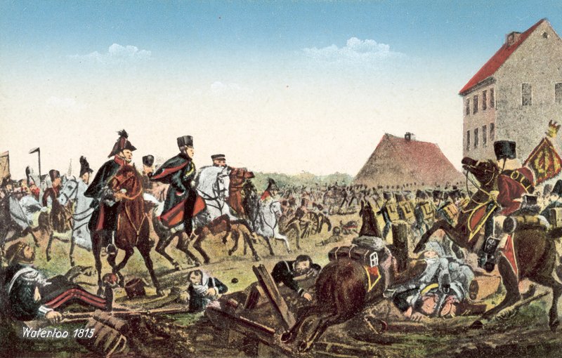 واترلو 1815 ، معركة مونت سانت جان بواسطة المدرسة الأوروبية