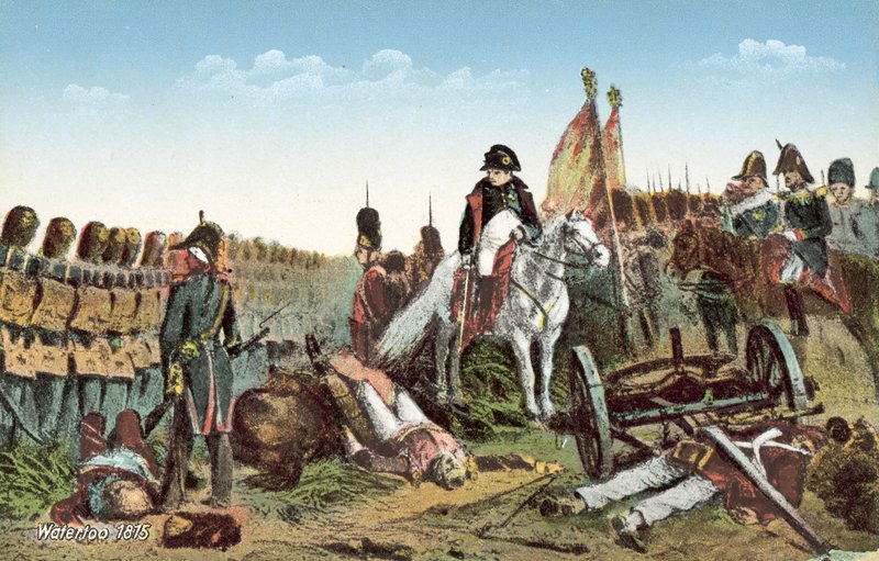 واترلو 1815 نصف كتيبة على اليسار نار! بواسطة المدرسة الأوروبية