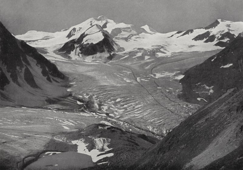 Braunschweiger Hutte ، ضد Wildspitze ، Pitztal (b / w photo) بواسطة المصور الأوروبي