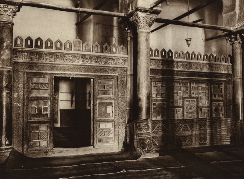 القيروان ، الصندوق الملكي في الجامع الكبير (b / w photo) بواسطة المصور الأوروبي