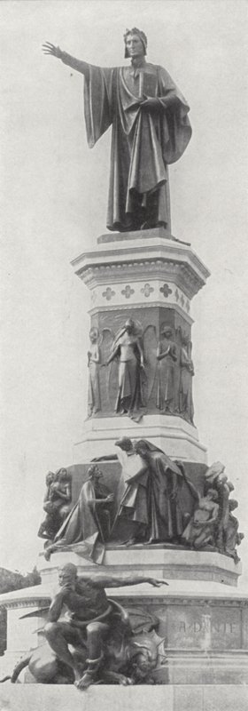 Monument Dante Alighieri, Trient (b/w photo) بواسطة المصور الأوروبي