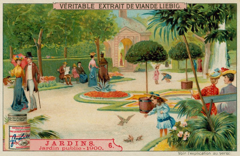 حديقة عامة من 1900s بواسطة المدرسة الأوروبية