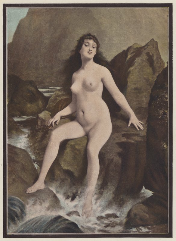 A Siren ، مخلوق من الأساطير اليونانية (Color litho) بواسطة المدرسة الأوروبية