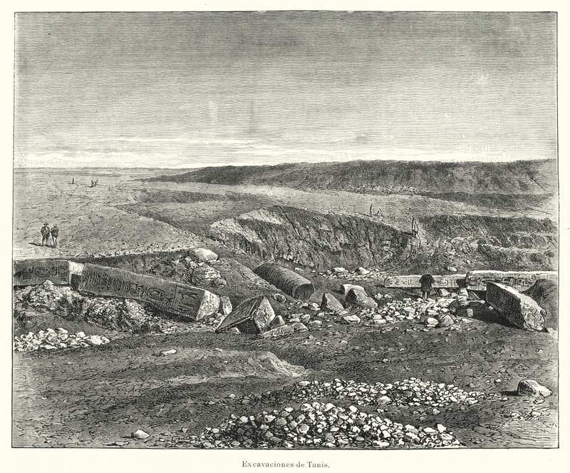 Archaeological excavations of the Ancient Egyptian city of Tanis (litho) بواسطة المدرسة الأوروبية