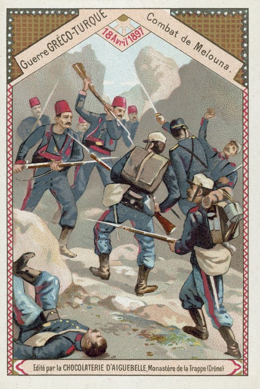 معركة ميلونا ، الحرب اليونانية التركية ، 18 أبريل 1897 بواسطة المدرسة الأوروبية