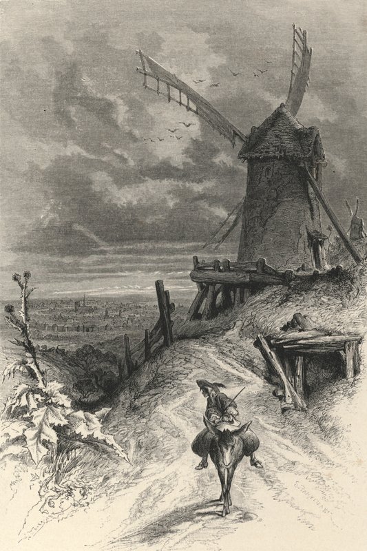 Butte Montmartre Au XVIIe Siecle (engraving) بواسطة المدرسة الأوروبية