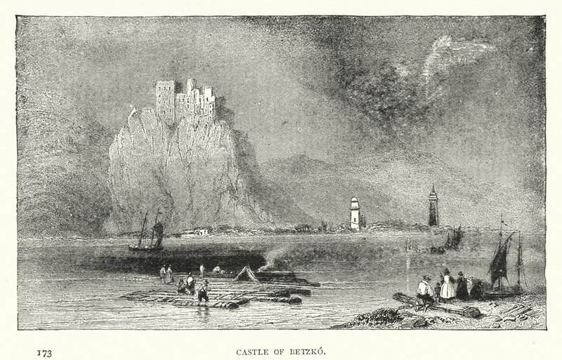 Castle of Betzko (engraving) بواسطة المدرسة الأوروبية