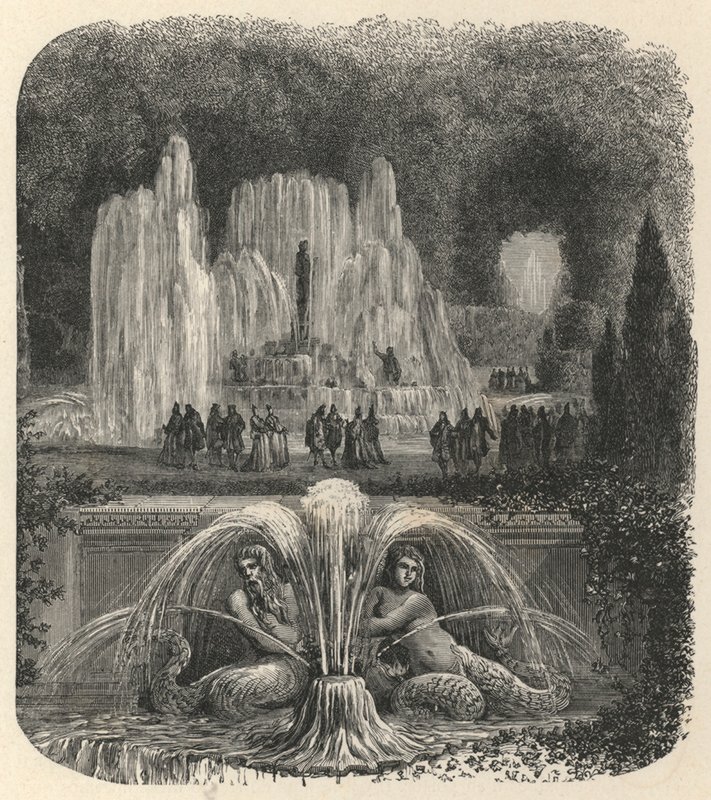 Eaux de Versailles (engraving) بواسطة المدرسة الأوروبية