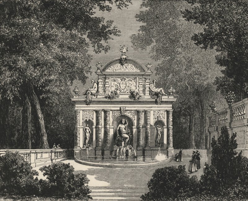 Grotte de Marie de Medicis au Luxembourg (نقش) بواسطة المدرسة الأوروبية