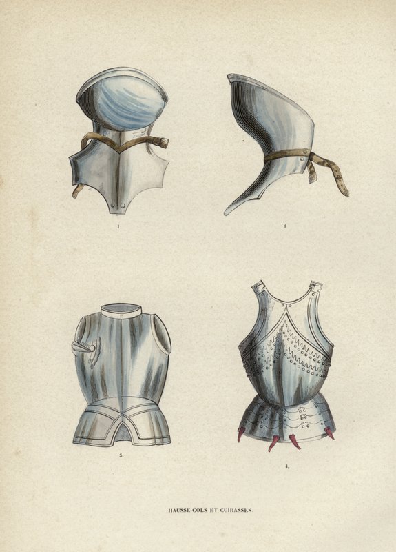 Hausse-Cols Et Cuirasses (coloured engraving) بواسطة المدرسة الأوروبية