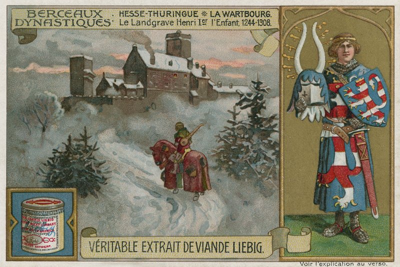 هيس-تورينجيا: Wartburg و Landgrave Henry I ، الطفل بواسطة المدرسة الأوروبية