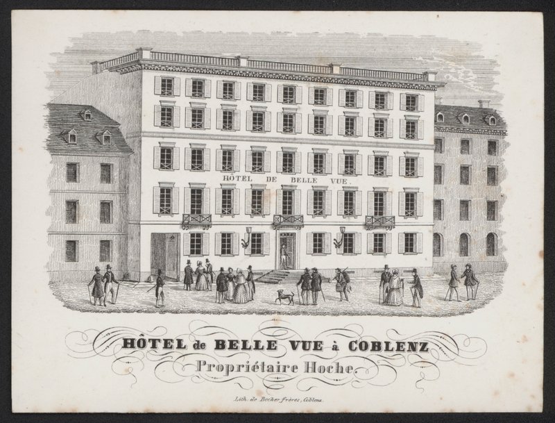 فندق De Belle Vue ، كوبلنز (نقش) بواسطة المدرسة الأوروبية