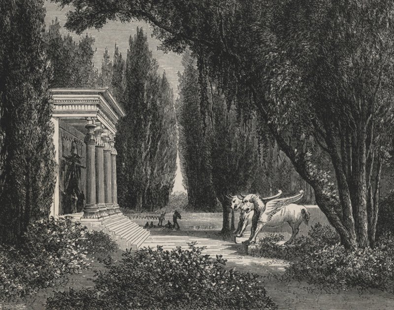 Jardin perse (engraving) بواسطة المدرسة الأوروبية