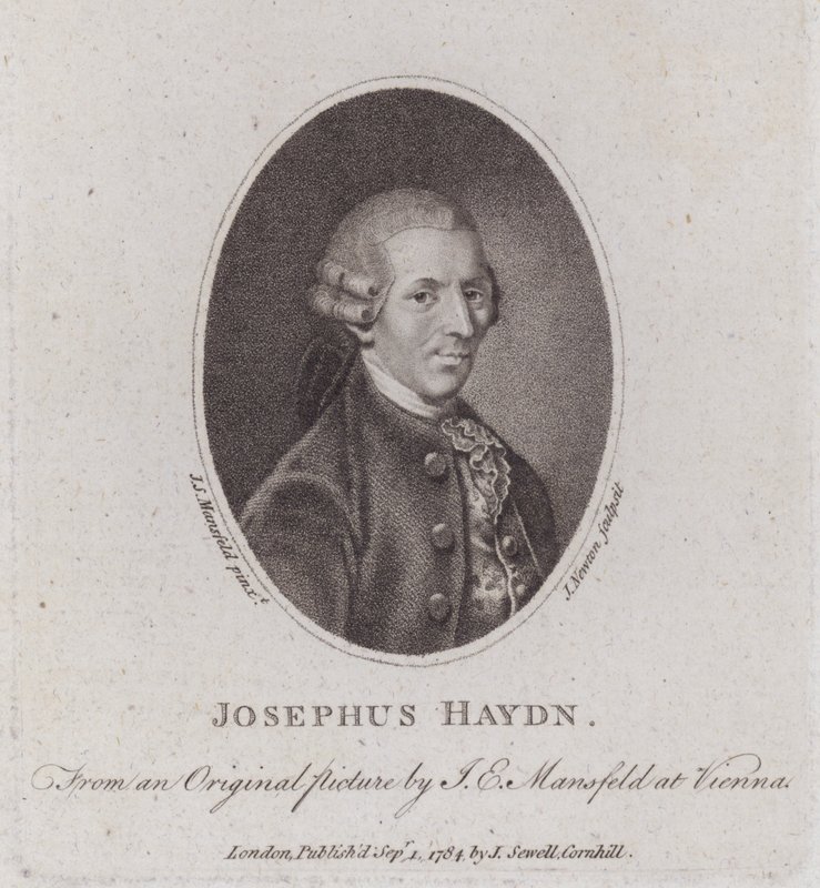 Joseph Haydn, Austrian composer (engraving) بواسطة المدرسة الأوروبية