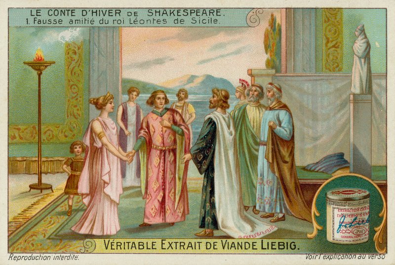 الملك Leontes ، الملكة Hermione والملك Polyxenes بواسطة المدرسة الأوروبية