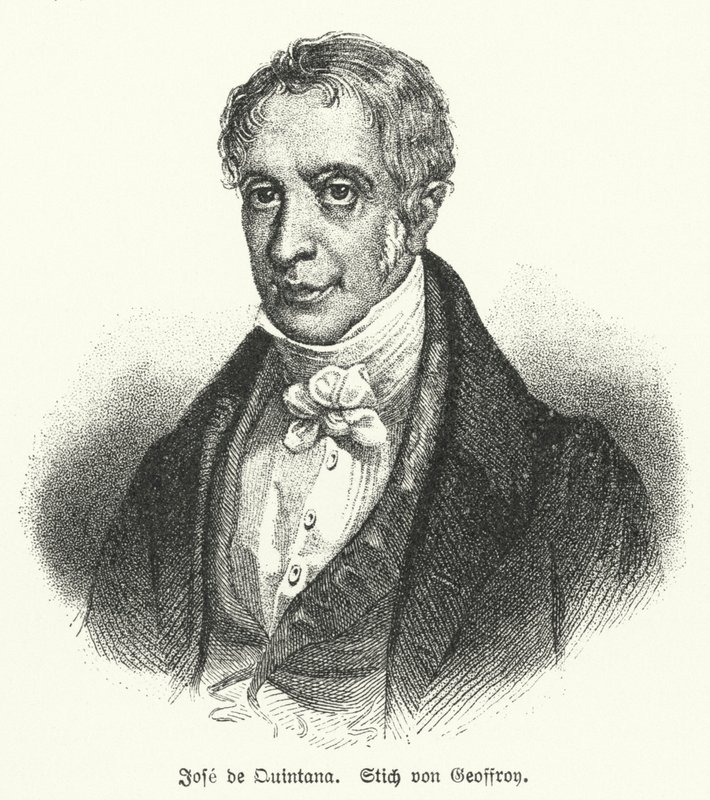 Manuel Jose Quintana, Spanish poet (litho) بواسطة المدرسة الأوروبية