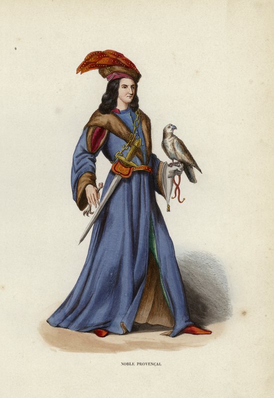 Noble Provencal (coloured engraving) بواسطة المدرسة الأوروبية