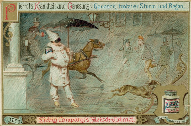 Pierrot in the Rain (chromolitho) بواسطة المدرسة الأوروبية
