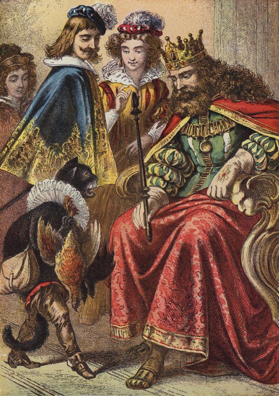 Puss In Boots (colour litho) بواسطة المدرسة الأوروبية
